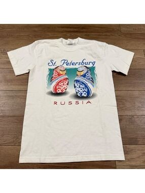 Vtg 90s Princess Cruises St Petersburg Russia Shirt M Fits S